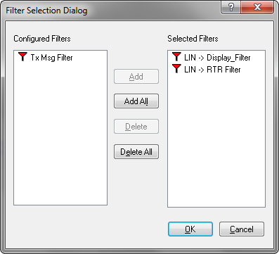 Display Filter Configuration
