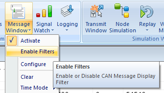 启用 Message Window Filters