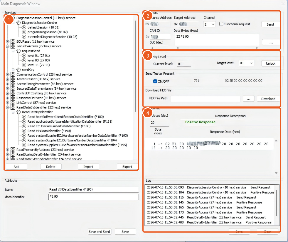 UDS diagnostic panel workflow 1