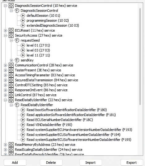 UDS diagnostic panel workflow 2