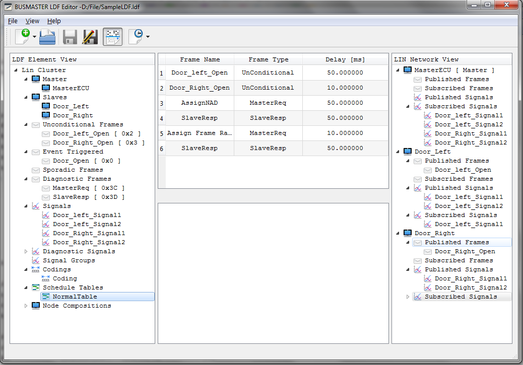 LIN device, messaging, and schedule workflow 4
