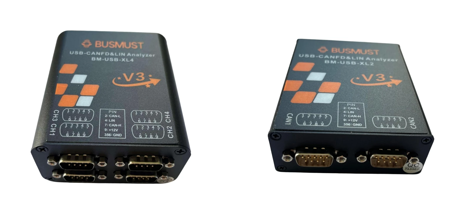 BUSMUST generation-3 two-channel and four-channel analyzers